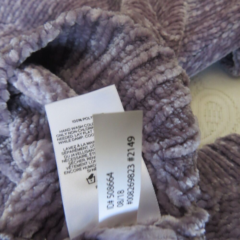 Express Women's  Cropped Chenille V Neck Sweater Purple S EUC - Picture 9 of 9